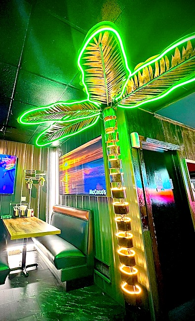 Neon Palm Tree Custom Metal Art